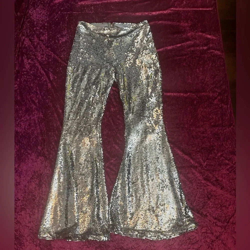 Silver Sequin Club EXX pants - Picture 1 of 9